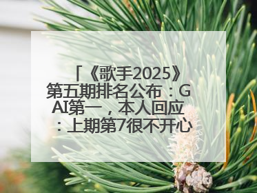 《歌手2025》第五期排名公布：GAI第一，本人回应：上期第7很不开心，在说唱圈我没有输过！卫兰淘汰