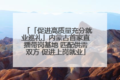 「促进高质量充分就业巡礼」内蒙古首家直播带岗基地 匹配供需双方 促进上岗就业