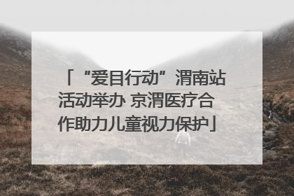 “爱目行动”渭南站活动举办 京渭医疗合作助力儿童视力保护
