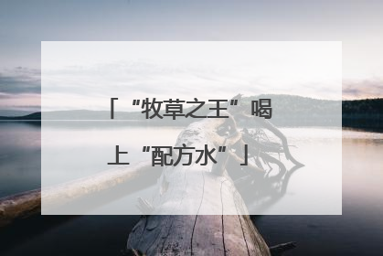 “牧草之王”喝上“配方水”