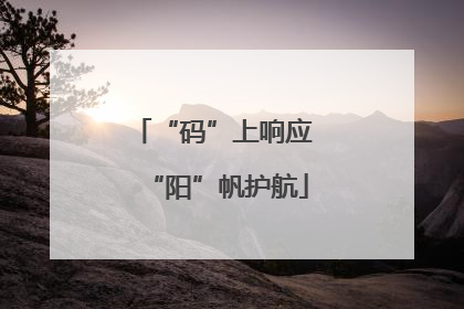 “码”上响应 “阳”帆护航