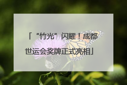 “竹光”闪耀！成都世运会奖牌正式亮相