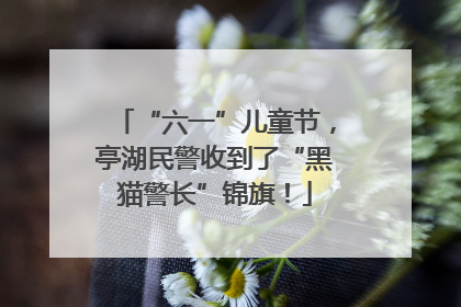 “六一”儿童节，亭湖民警收到了“黑猫警长”锦旗！