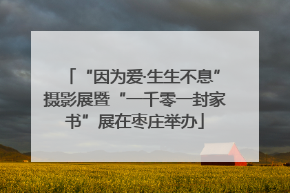 “因为爱·生生不息”摄影展暨“一千零一封家书”展在枣庄举办
