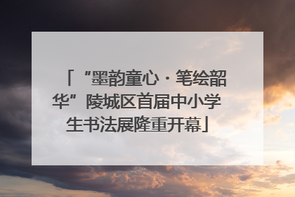 “墨韵童心・笔绘韶华”陵城区首届中小学生书法展隆重开幕