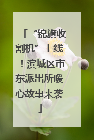 “锦旗收割机”上线！滨城区市东派出所暖心故事来袭