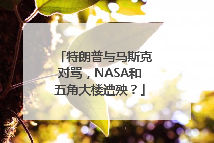 特朗普与马斯克对骂，NASA和五角大楼遭殃？