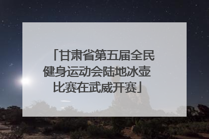 甘肃省第五届全民健身运动会陆地冰壶比赛在武威开赛
