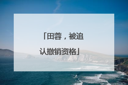 田蓉，被追认撤销资格
