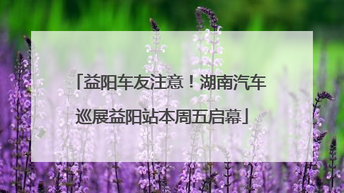 益阳车友注意！湖南汽车巡展益阳站本周五启幕