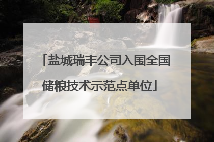 盐城瑞丰公司入围全国储粮技术示范点单位