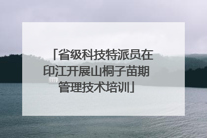 省级科技特派员在印江开展山桐子苗期管理技术培训