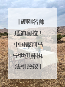 硬刚名帅瓜迪奥拉！中国裁判马宁世俱杯执法引热议