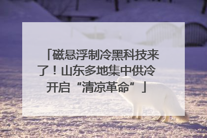 磁悬浮制冷黑科技来了！山东多地集中供冷开启“清凉革命”