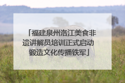 福建泉州洛江美食非遗讲解员培训正式启动 锻造文化传播铁军