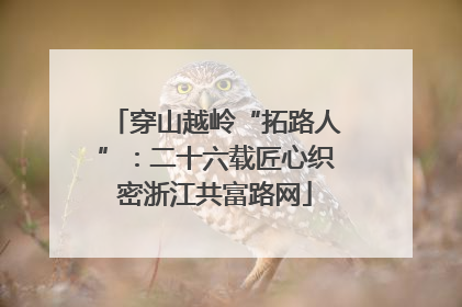 穿山越岭“拓路人”：二十六载匠心织密浙江共富路网