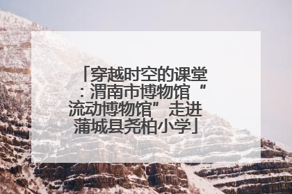 穿越时空的课堂：渭南市博物馆“流动博物馆”走进蒲城县尧柏小学
