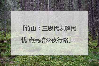 竹山：三级代表解民忧 点亮群众夜行路