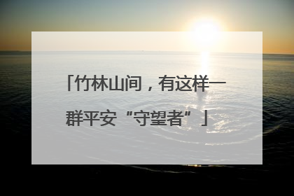 竹林山间，有这样一群平安“守望者”