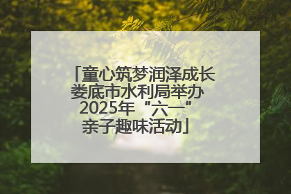 童心筑梦润泽成长 娄底市水利局举办2025年“六一”亲子趣味活动
