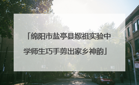 绵阳市盐亭县嫘祖实验中学师生巧手剪出家乡神韵