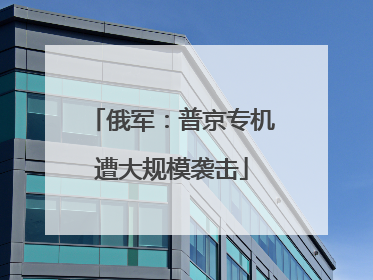 俄军：普京专机遭大规模袭击