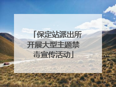 保定站派出所开展大型主题禁毒宣传活动