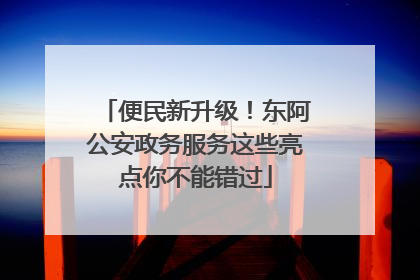 便民新升级！东阿公安政务服务这些亮点你不能错过
