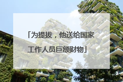 为提拔，他送给国家工作人员巨额财物