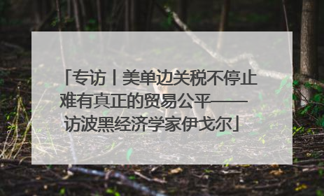 专访丨美单边关税不停止 难有真正的贸易公平——访波黑经济学家伊戈尔