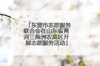 东营市志愿服务联合会在山东省黄河三角洲农高区开展志愿服务活动
