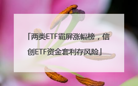 两类ETF霸屏涨幅榜，信创ETF资金套利存风险
