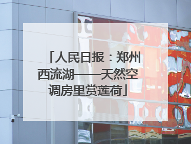 人民日报：郑州西流湖——天然空调房里赏莲荷