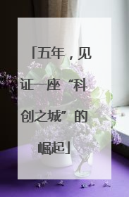 五年，见证一座“科创之城”的崛起