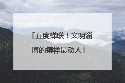五度蝉联！文明淄博的模样最动人