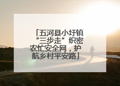 五河县小圩镇“三步走”织密农忙安全网，护航乡村平安路