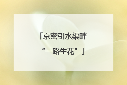 京密引水渠畔“一路生花”