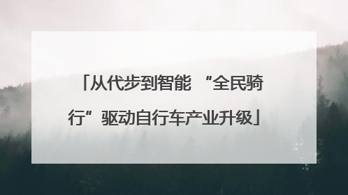 从代步到智能 “全民骑行”驱动自行车产业升级