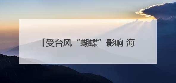 受台风“蝴蝶”影响 海南三大机场取消多个航班