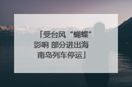 受台风“蝴蝶”影响 部分进出海南岛列车停运