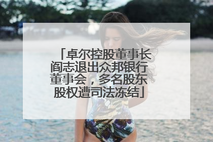 卓尔控股董事长阎志退出众邦银行董事会，多名股东股权遭司法冻结