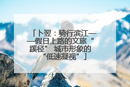 卜翌：骑行滨江——假日上路的文旅“蹊径” 城市形象的“低速凝视”