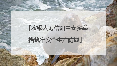 农银人寿信阳中支多举措筑牢安全生产防线
