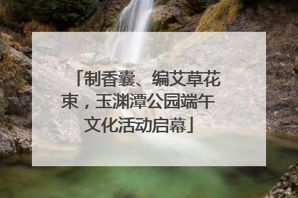 制香囊、编艾草花束，玉渊潭公园端午文化活动启幕