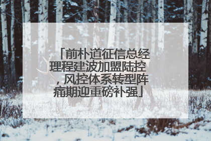 前朴道征信总经理程建波加盟陆控，风控体系转型阵痛期迎重磅补强