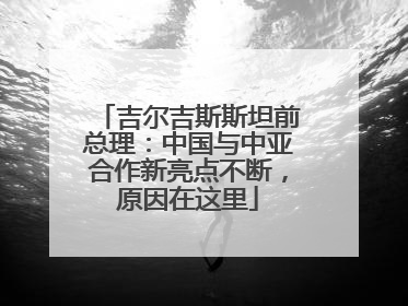 吉尔吉斯斯坦前总理：中国与中亚合作新亮点不断，原因在这里