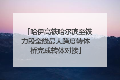 哈伊高铁哈尔滨至铁力段全线最大跨度转体桥完成转体对接