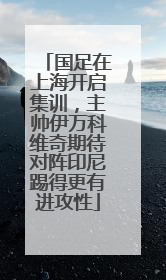 国足在上海开启集训，主帅伊万科维奇期待对阵印尼踢得更有进攻性