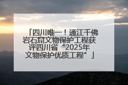 四川唯一！通江千佛岩石窟文物保护工程获评四川省“2025年文物保护优质工程”