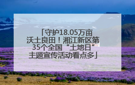 守护18.05万亩沃土良田！湘江新区第35个全国“土地日”主题宣传活动看点多